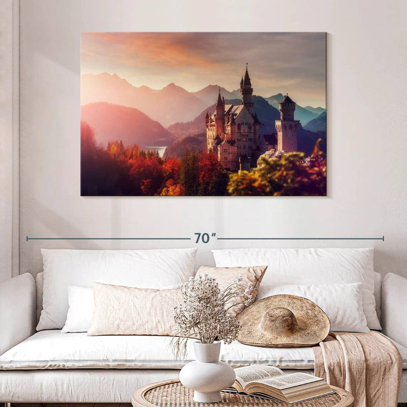 Lilie Majestic Neuschwanstein Castle, 32" H x 48" W