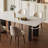 6 - Person Four Leg Dining Set-1281110596