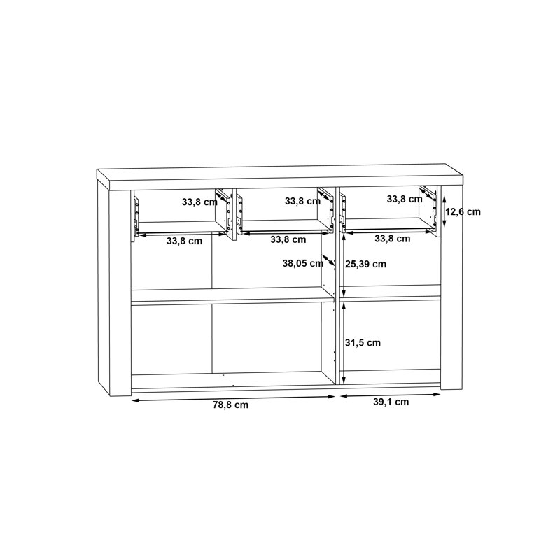 Hillsborough 136cm Sideboard
