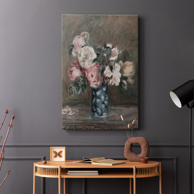 Motif floral rétro CCLxxxxi - galerie Cavas, H 12 po x l 8 po
