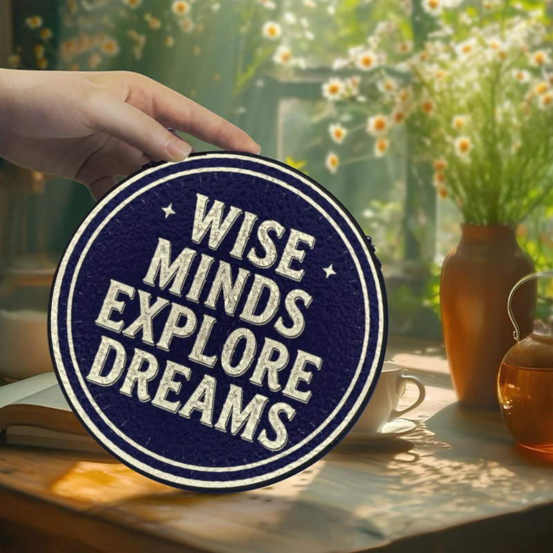 Panneau de vitrail Wise Dream Mind, 7,8 x 7,8 po (20 x 20 cm)