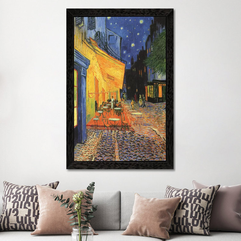 Vincent Van Gogh - Painting on Canvas, 152.5cm H x 101.5cm W x 3.81cm D, Black Floater Framed