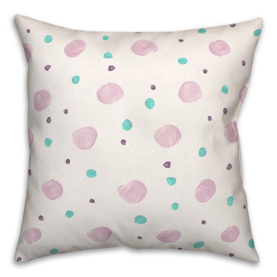Polka Dots Outdoor Reversible Throw Pillow