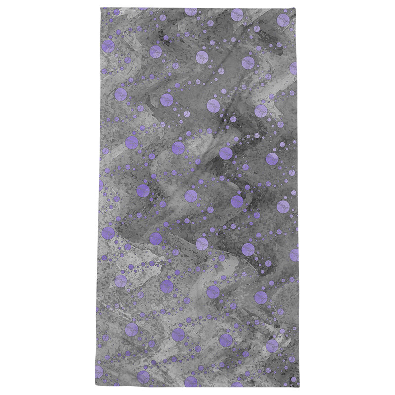 Katelyn Elizabeth Beach Towel, Purple/Black
