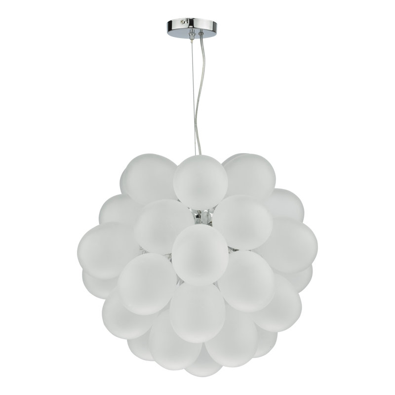 Cyniyah 6 - Light White Frosted Glass Pendant