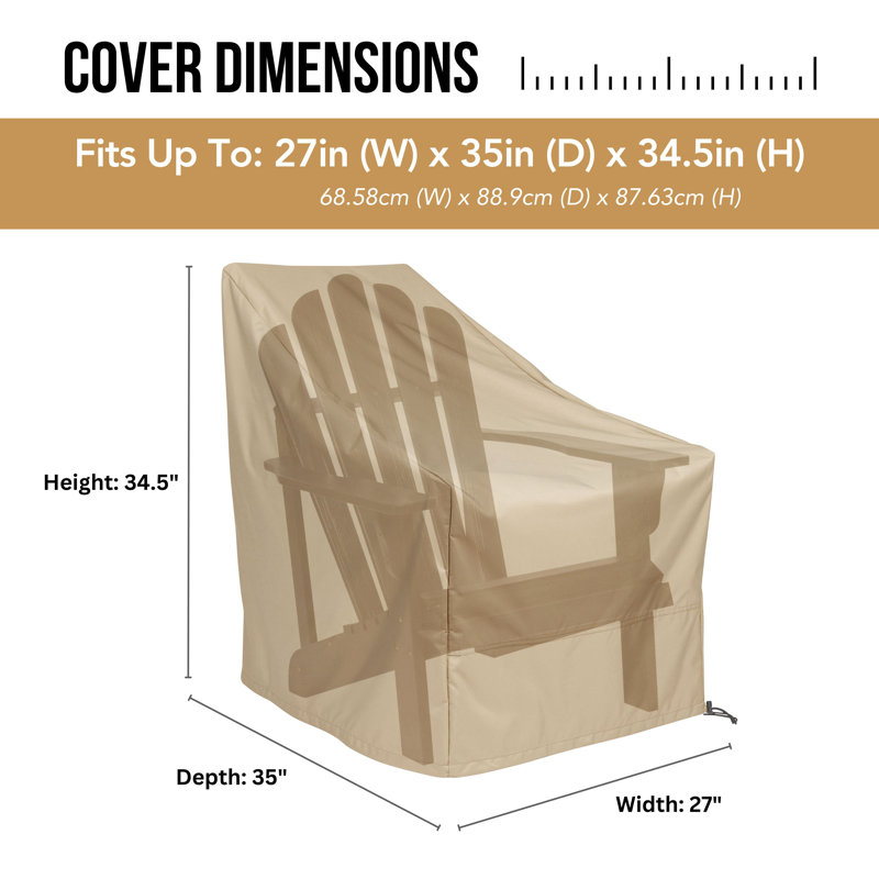Housse pour chaise de jardin Brir, Kaki