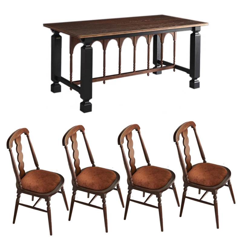 Retro Exquisite And Durable Rectangular Table, 29.92"H x 62.99"L x 33.46"W
