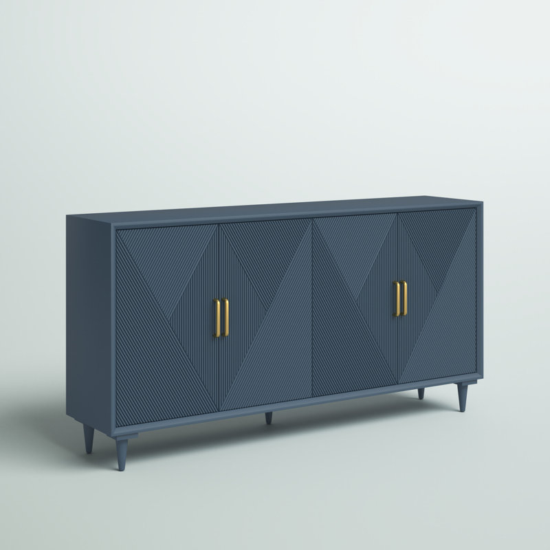 Buffet de 72 po de largeur Hamund, Bleu