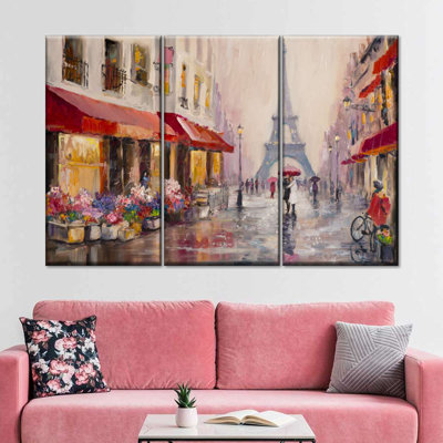 «Rainy Paris», reproduction d'art sur toile