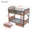 Metal Bunk Bed, Detachable Metal Bunk Bed With LED Light And Charge Station, Bunk Bed With Two Storage Drawers