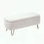Banc de rangement avec repose-pieds avec fausse fourrure et pieds dorés-705800565