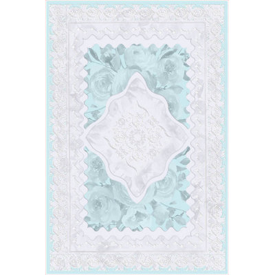 Tapis de couloir luxueux, tissu 100% velours, 39,4 po x 59,1 po | Semelle antidérapante en coton, d'une hauteur de poils de 0,4 po | Antibactérien, lavable à la machine | Impression numérique 3D, design élégant pour le décor et le confort de la maison