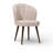 Lydia Dining Chair Set of 2 Walnut Finish Upholstered Performance Fabric