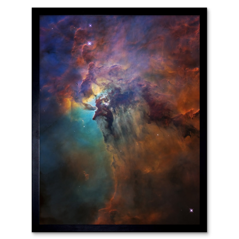 Hubble Space Telescope Lagoon Nebula Visible Light View - Single Picture Frame Print
