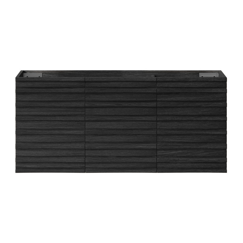 Armoire de salle de bain murale sans plateau 48 po Cascade en chêne noir, Noir