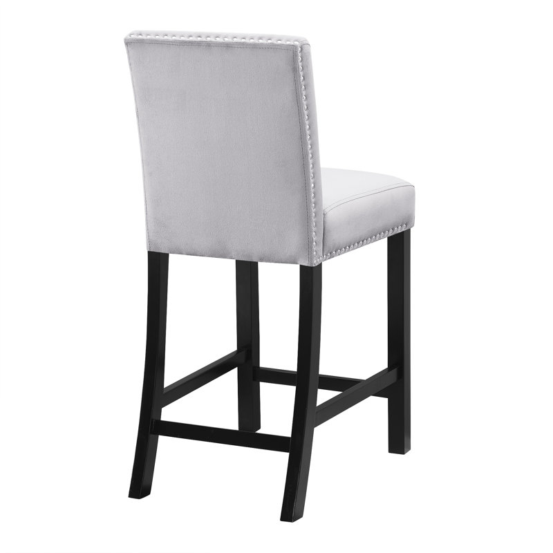 Chaises de salle à manger grises de 4 personnes - Confort et durabilité fusionnées avec des coussins épais, revêtement d'ameublement Scratch, installation facile, options de transport sécurisées, rembourrage confortable, surface, assemblage, système de livraison