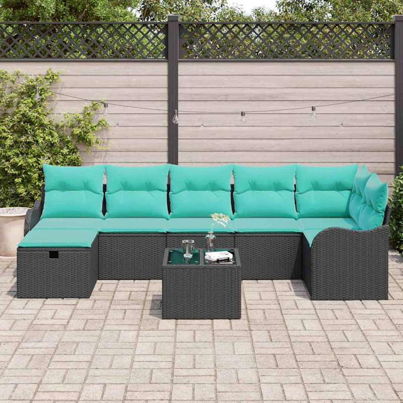 Ensemble de canapé de jardin avec coussin vidaXL 8 pièces vidaXL