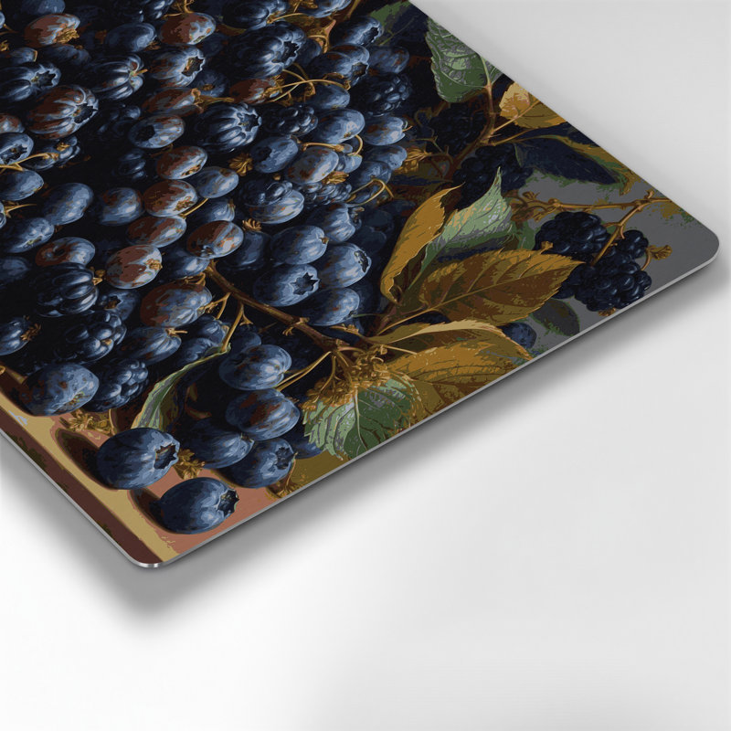 Art mural en métal «Fruit Mulberry» noir et gris, H 11 po x l 14 po