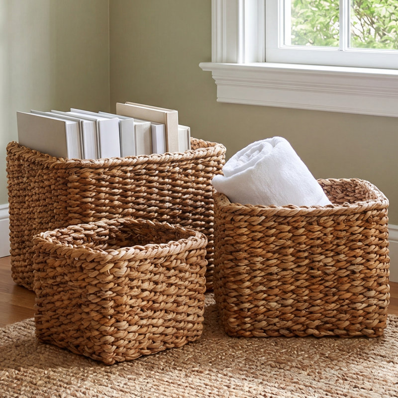 Charton 3-Piece Handmade Seagrass Nesting Basket Set