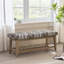 Polyester Upholstered Storage Bench-1152980924