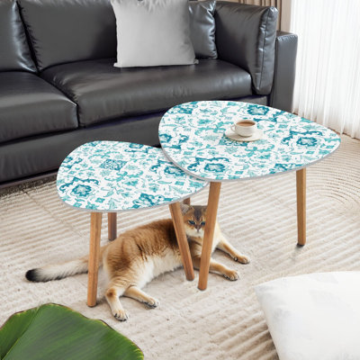 Ensemble de 2 tables basses gigognes Triangle