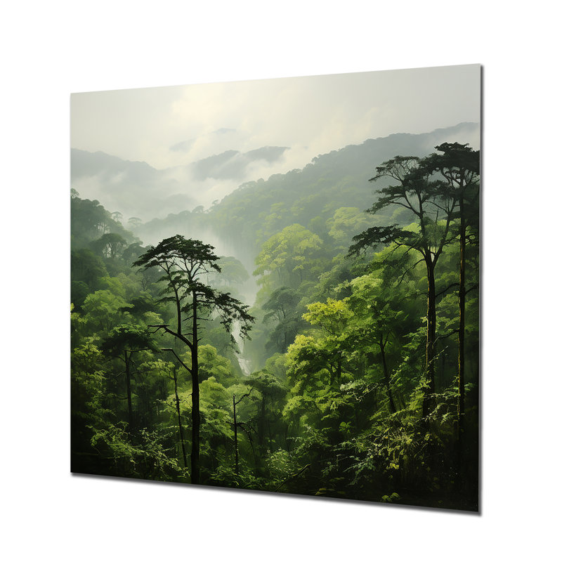 Rainforest Jungle Landscape 1 - Jungle Metal Wall Art, 16" H x 16" W