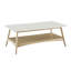 Table basse - construction en bois massif, plateau et tablette, contraste deux tons naturel, assemblage requis, option de rangement supplémentaire, cadre tendance de style moderne, ton naturel, requis pour-1104046381