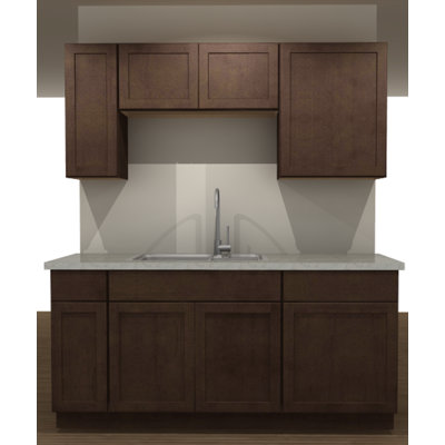 Dwelling Livingston Small Single Wall Pre-Assembled Kitchen Cabinet