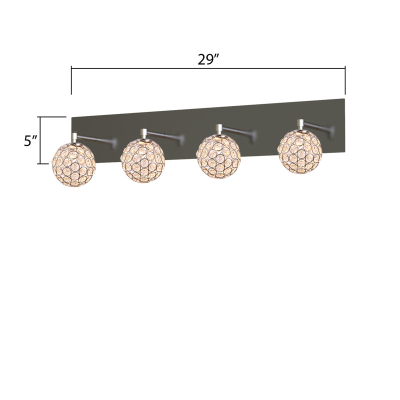Éclairage pour salle de bain 4 lumières Tietjen