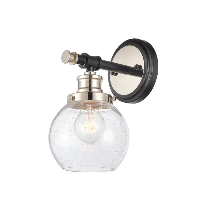 Chapeno Steel Armed Sconce, Clear