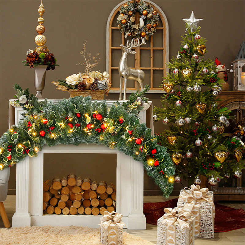 180cm Lighted Faux Garland with Lights