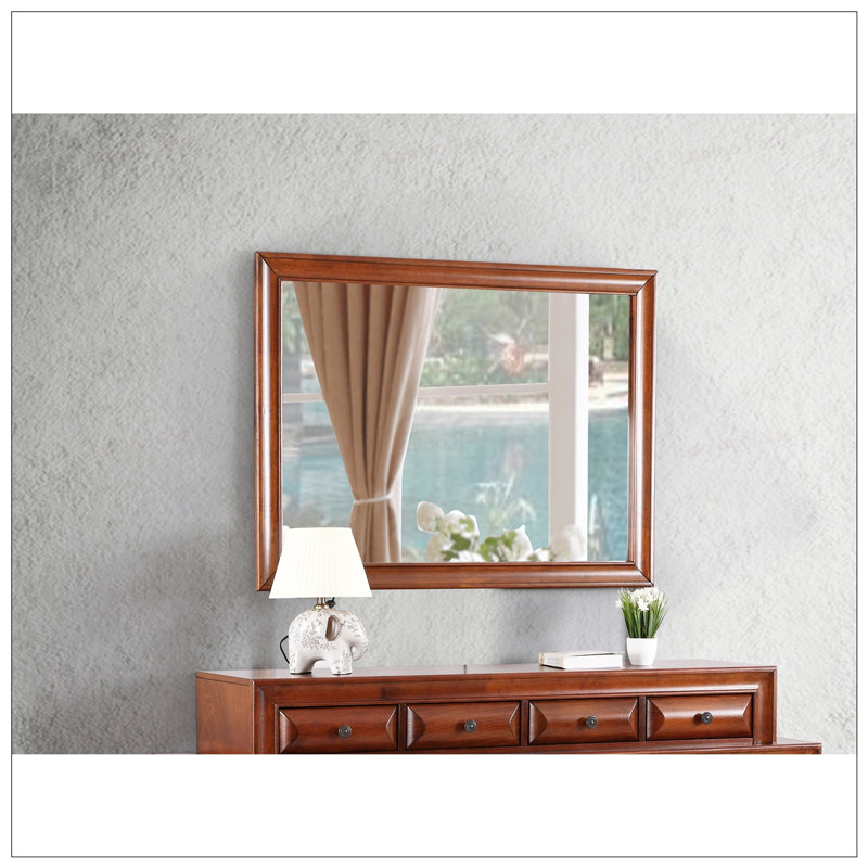 Miroir à grande échelle LaVita, 33 po x 45 po, Chêne