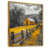 Toile avec cadre flottant or