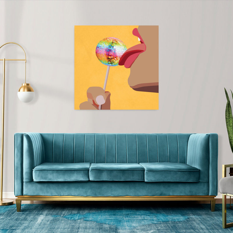 Art contemporain, art mural rétro, H 36 po x l 36 po