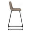 Chaise de bureau, hauteur de bar, debout, bureau d'ordinateur, travail, aspect cuir, métal, contemporain, moderne-1162188140