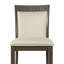 Ensemble de 2 chaises à hauteur de comptoir Davin en tissu gris