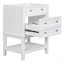 Meuble-lavabo 24 po sans lavabo, base seulement, structure en bois massif, armoire de rangement avec tiroir et tablette ouverte, blanc