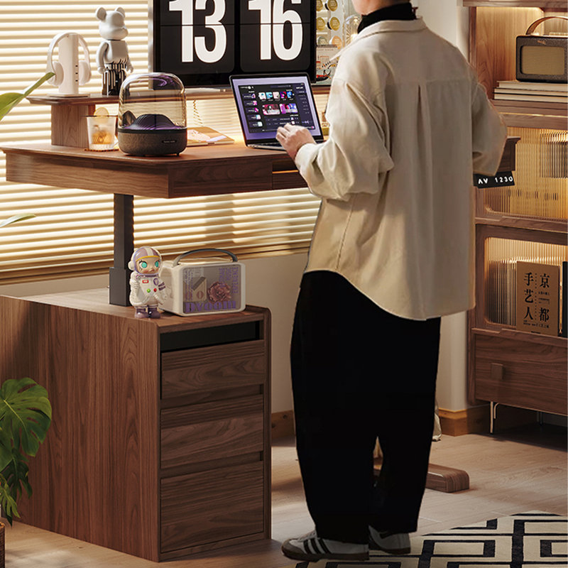 Bureau réglable en bois massif 55,12 po