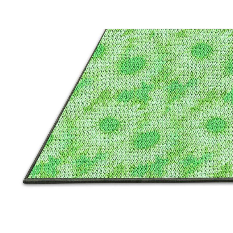 Tapis vert en laine Zimmer, Rectangle 5 pi x 7 pi