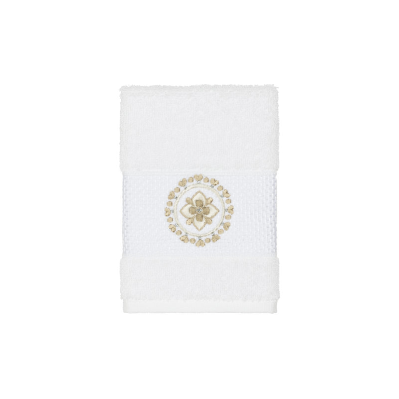 Isabelle Turkish Cotton Midweight Washcloth, White