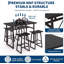 Ensemble de table et de chaises de style industriel, avec 4 tabourets-105362442