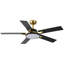 Ventilateur de plafond 52 pouces style campagne moderne avec 3 lumières à DEL CCT et télécommande, ventilateur de moteur à courant continu à 6 vitesses pour grande pièce-868177379-868177376