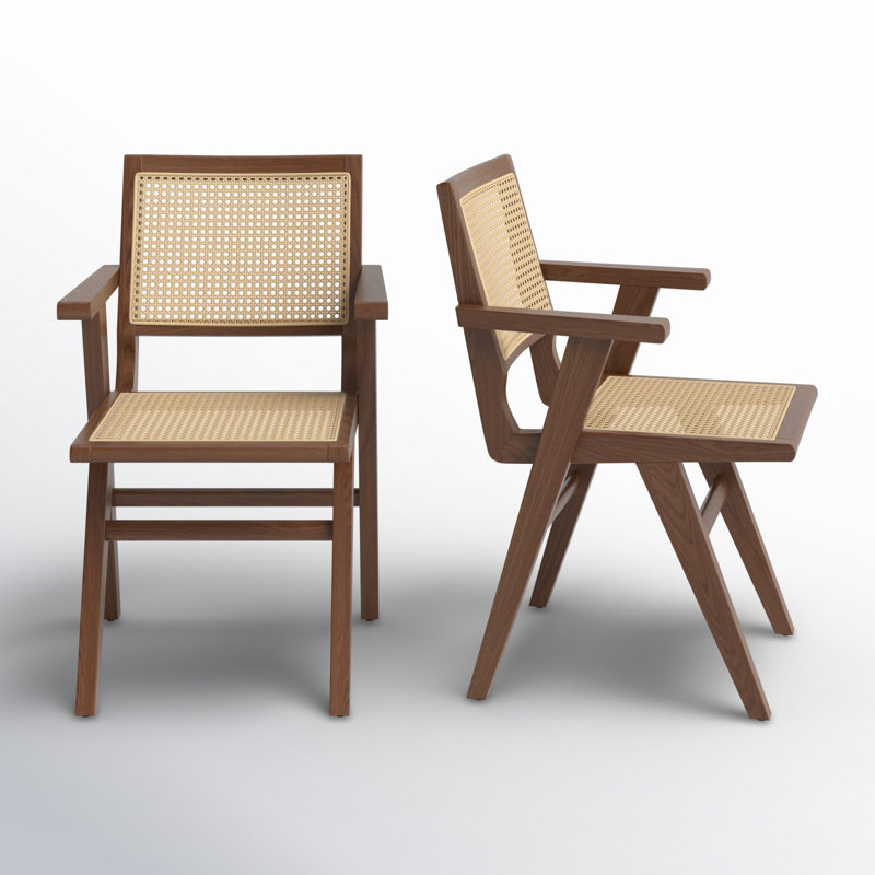 Atticus 18.10'' H Ash Armchair, Walnut