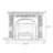 Walnut Solid + Manufactured Wood Electric Fireplace