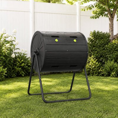 Dual Chamber Tumbling Composter，Outdoor Compost Bin