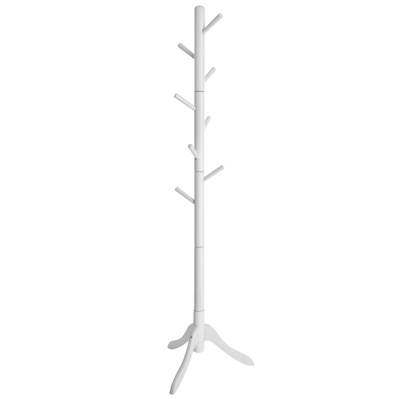 Shallon Solid Wood Freestanding 8 - Hook Coat Stand