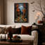 Chemin d'automne au clair de lune avec citrouilles lumineuses et toile murale illuminée pour l'Halloween-614297810