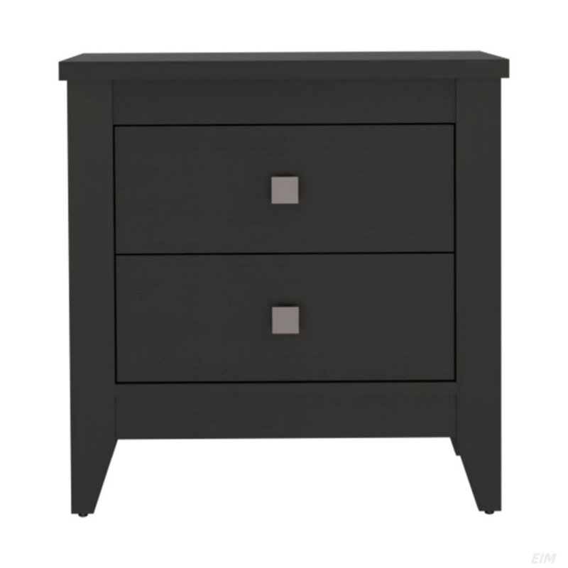 Table de chevet, table de bout, table d'appoint à deux tablettes, quatre pieds