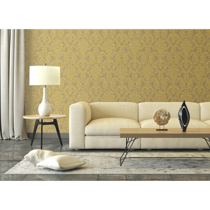 Rouleau de papier peint L 33 pi x l 21 po Lilo, Jaune
