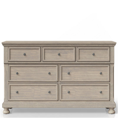 Commode sept tiroirs gris antique